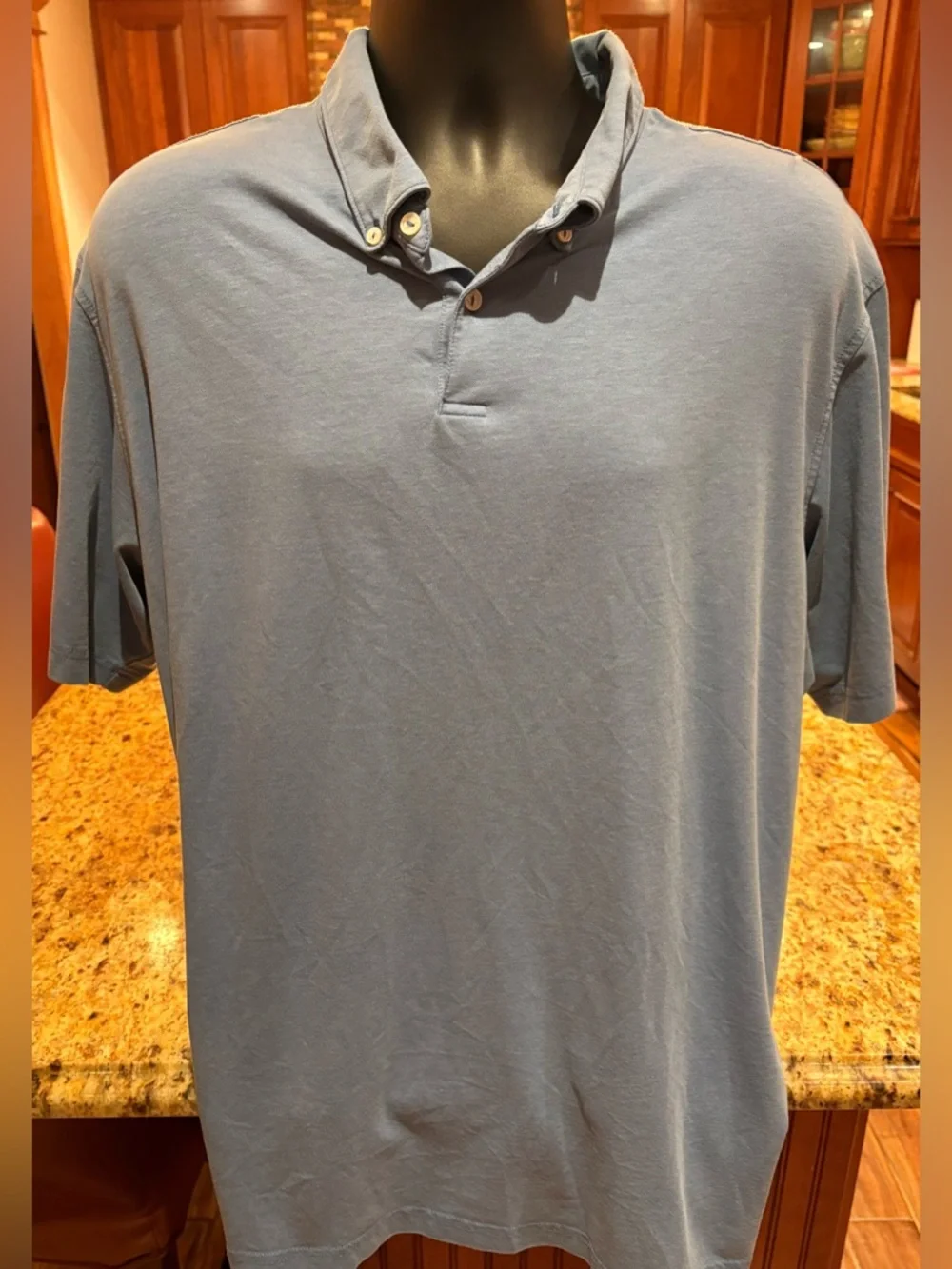Peter Millar men’s golf polo. Sharp solid blue with logo. 2XL‎